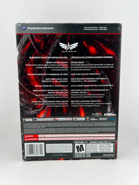 Prototype 2 Blackwatch Collector's Edition Playstation 3 PS3