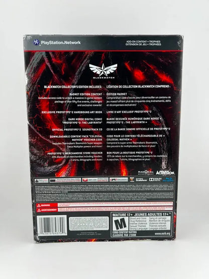 Prototype 2 Blackwatch Collector's Edition Playstation 3 PS3