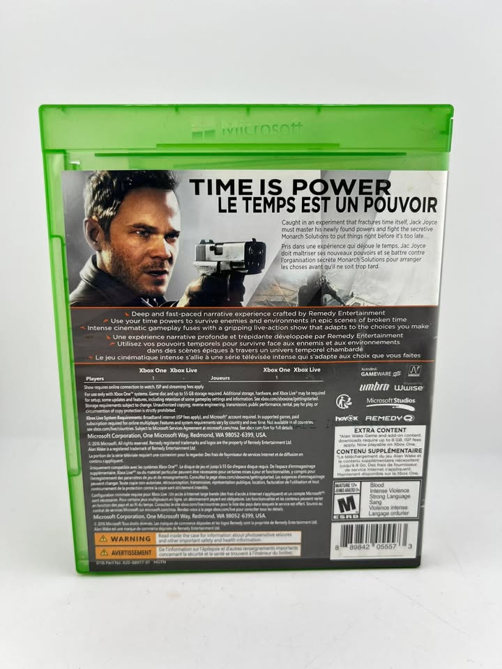 Quantum Break Xbox One Xone