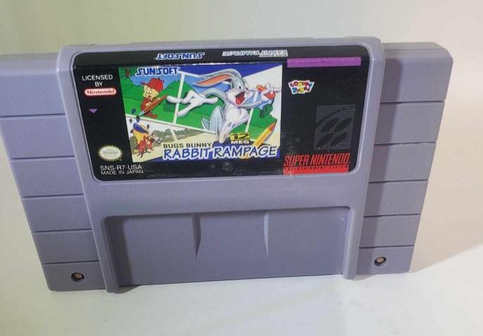 BUGS BUNNY RABBIT RAMPAGE EN BOITE SUPER NINTENDO SNES - jeux video game-x