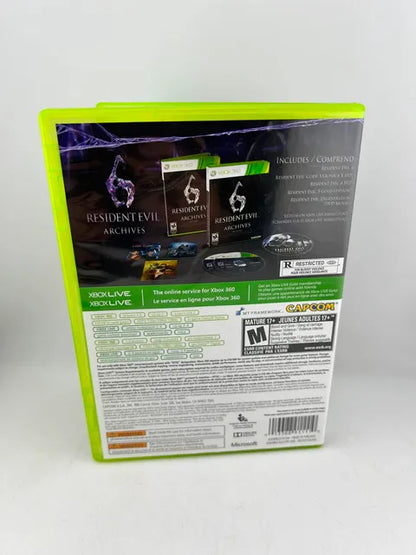 Resident Evil 6 Archives Xbox 360 X360