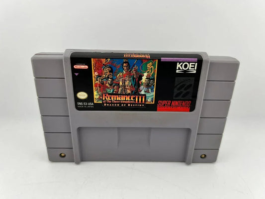 Romance of the Three Kingdoms III 3 Dragon of Destiny Super Nintendo SNES