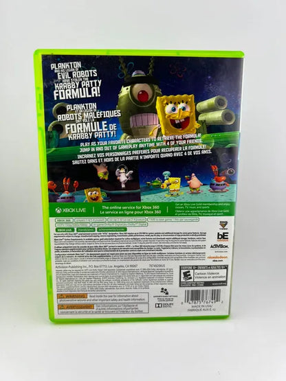 SpongeBob SquarePants: Plankton's Robotic Revenge Xbox 360 X360