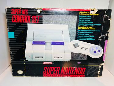 CONSOLE SUPER NINTENDO CONTROL SET SYSTEM SNES SNS-001 EN BOITE - jeux video game-x