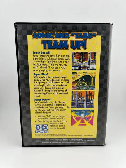 Sonic the Hedgehog 2 Not For Resale Sega Genesis SG