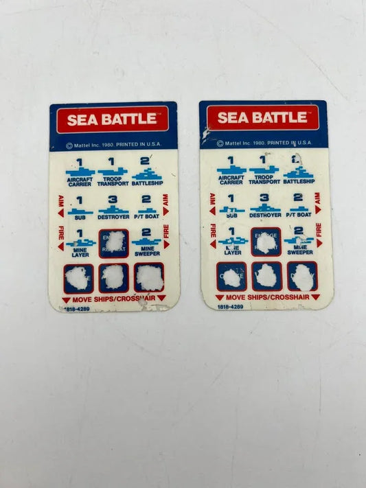 Carte d’overlay Sea Battle Intellivision Intel