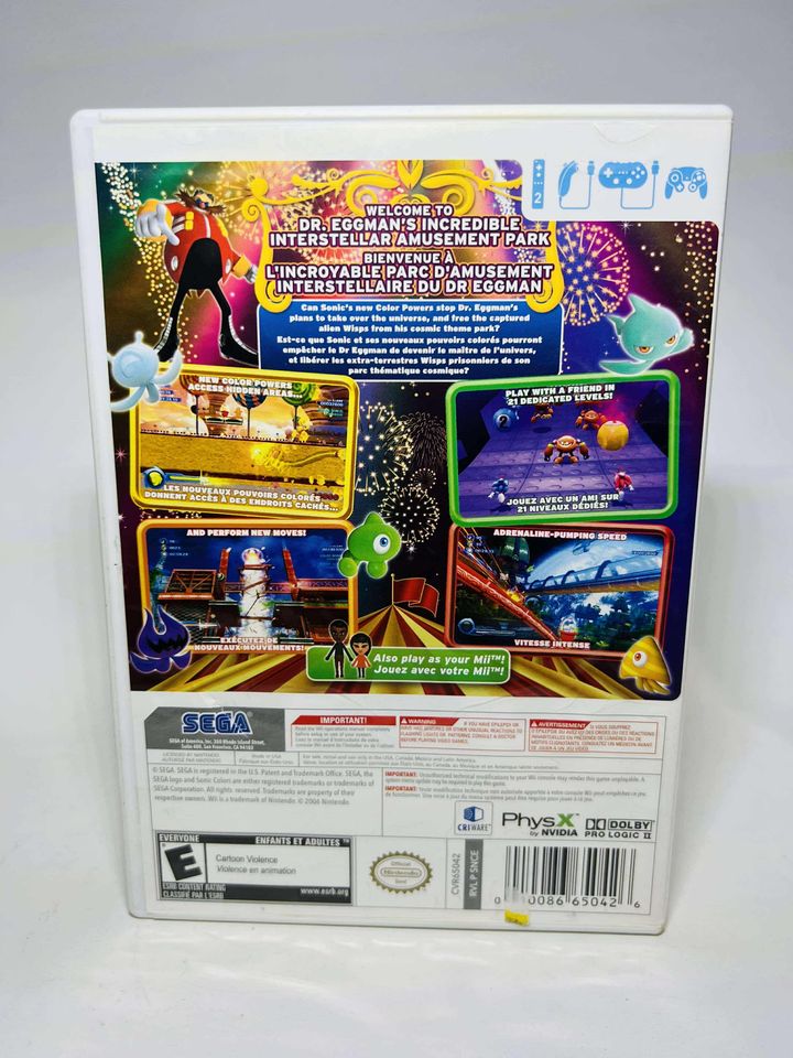 SONIC COLORS NINTENDO WII - jeux video game-x