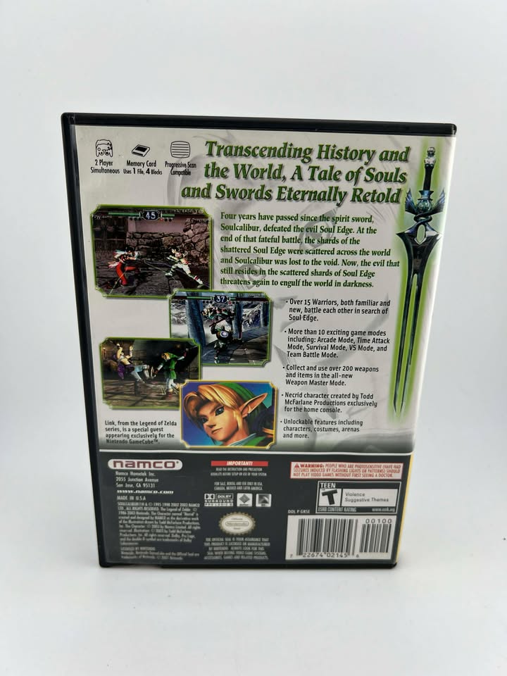Soul Calibur II 2 Players Choice Nintendo Gamecube NGC