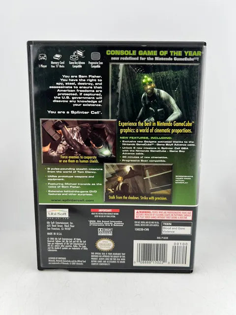 Tom Clancy's Splinter Cell Nintendo Gamecube Ngc