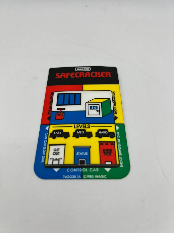 Carte d’overlay Safecracker Intellivision Intel