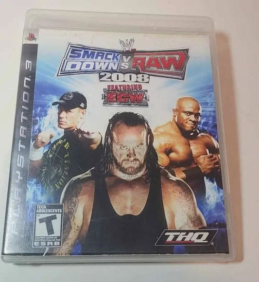 WWE Smackdown vs. Raw 2008 Playstation 3 PS3 jeux video game-x