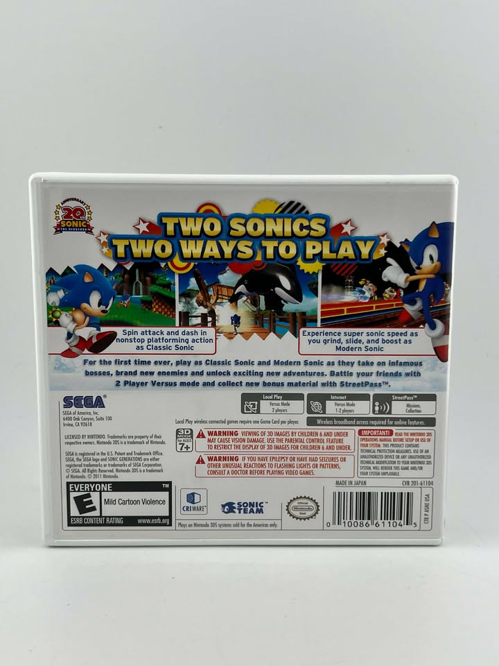 Sonic Generations Nintendo 3DS