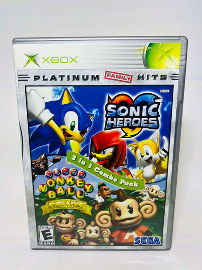 Sonic Heroes and Super Monkey Ball Deluxe PLATINUM HITS XBOX - jeux video game-x