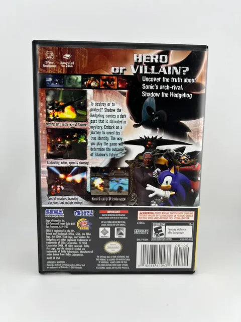 Shadow the Hedgehog Player's Choice Nintendo Gamecube NGC