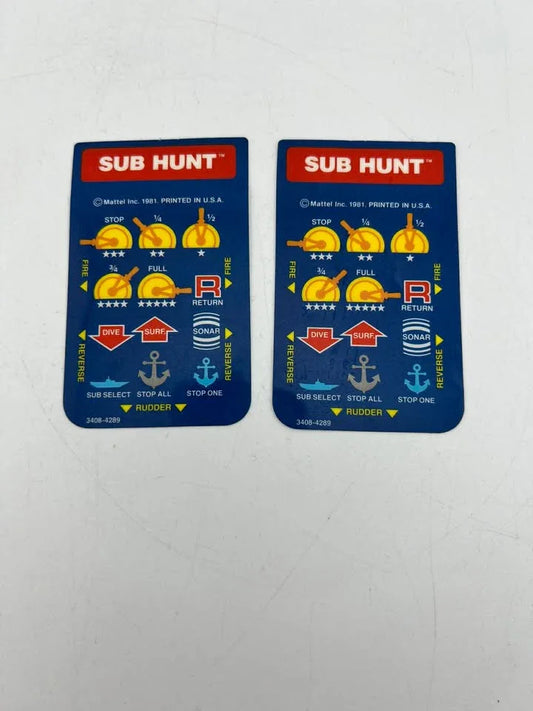 Carte d’overlay Sub Hunt Intellivision Intel