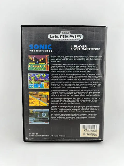 Sonic The Hedgehog Not for Resale Candian Version Sega Genesis SG