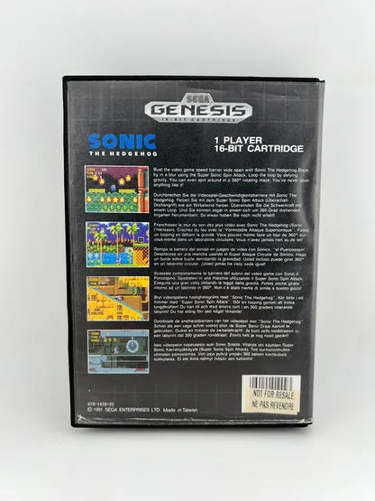 Sonic The Hedgehog Not for Resale Candian Version Sega Genesis SG