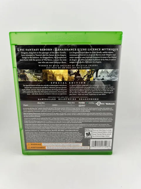 the Elder Scrolls V: Skyrim Special Edition Xbox One Xone
