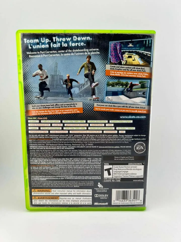 Skate 3 Platinum Hits Xbox 360 X360