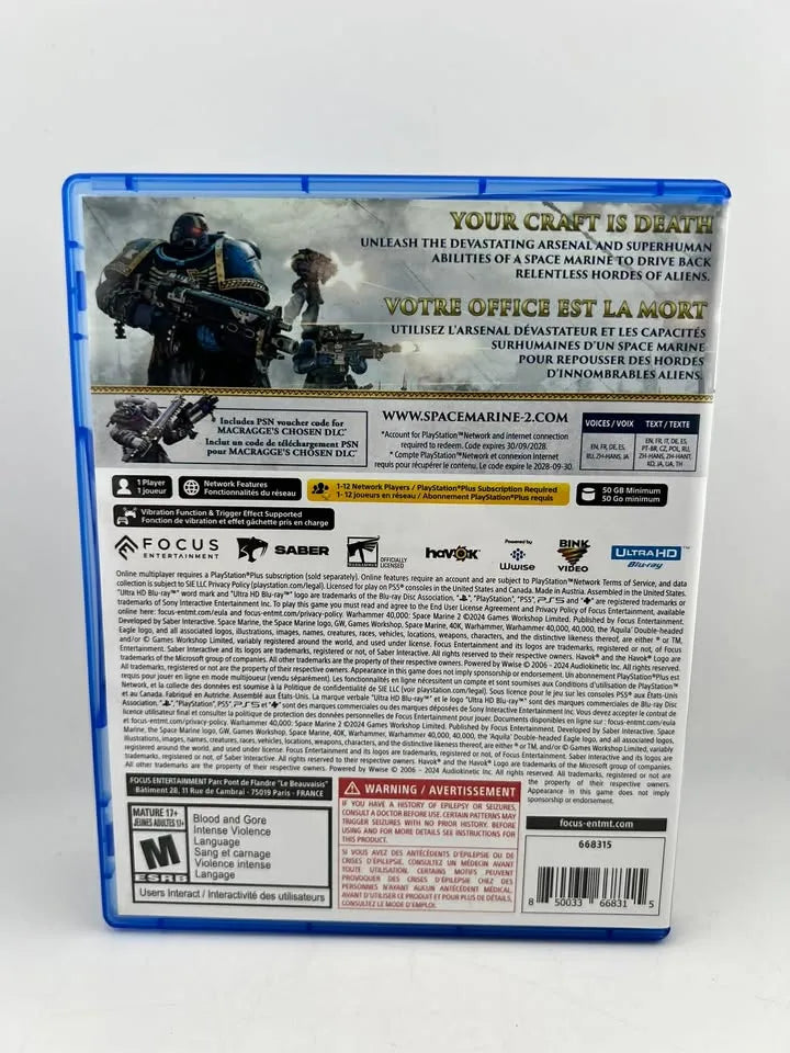 Warhammer 40,000: Space Marine II 2 Playstation 5 PS5