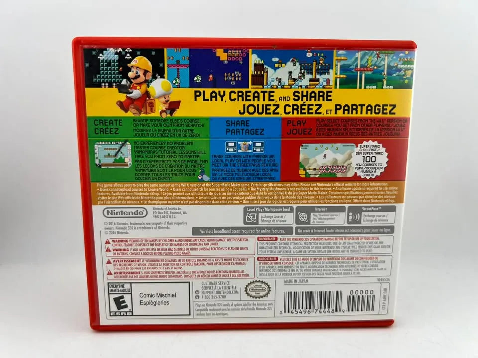 Super Mario Maker Nintendo 3DS