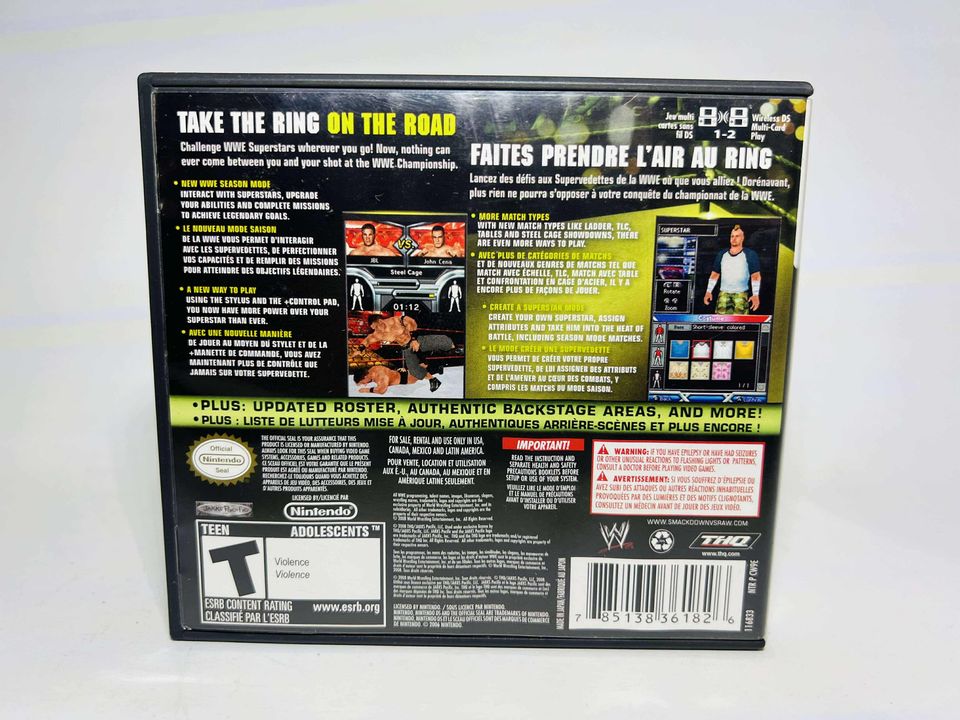 WWE SMACKDOWN VS. RAW 2009 (NINTENDO DS) - jeux video game-x