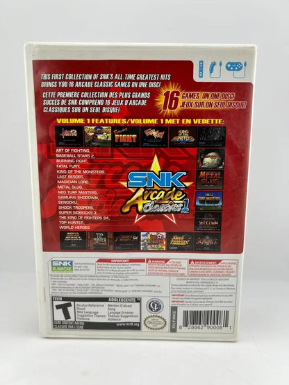 SNK Arcade Classics Volume 1 Nintendo Wii