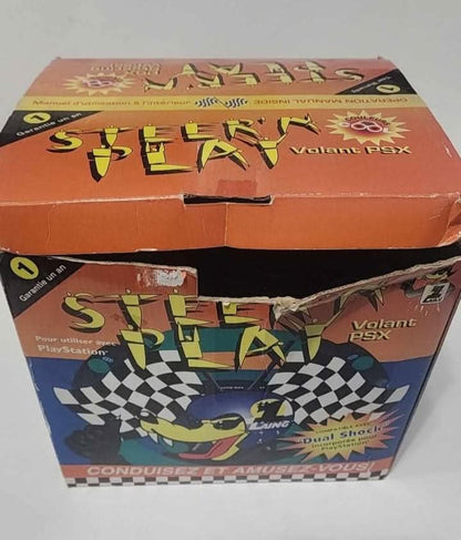 Volant De Course Ps1 Wheel Steer 'N Win Jr Vintage Arcade Racing Steering + Pedals En Magasin Seulement jeux video game-x