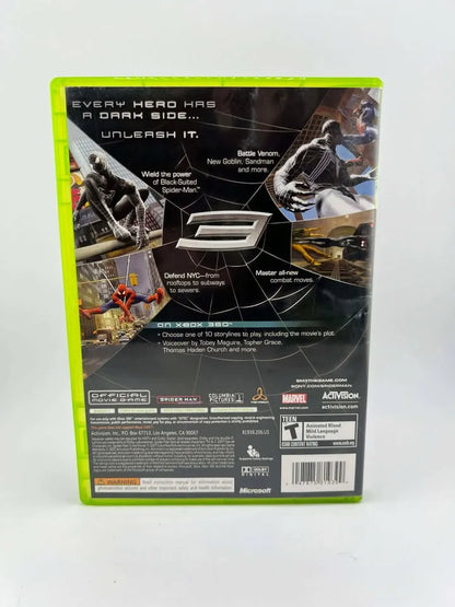 Spiderman 3 Xbox 360 X360