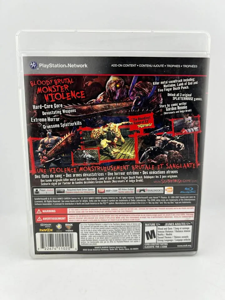 Splatterhouse Playstation 3 PS3