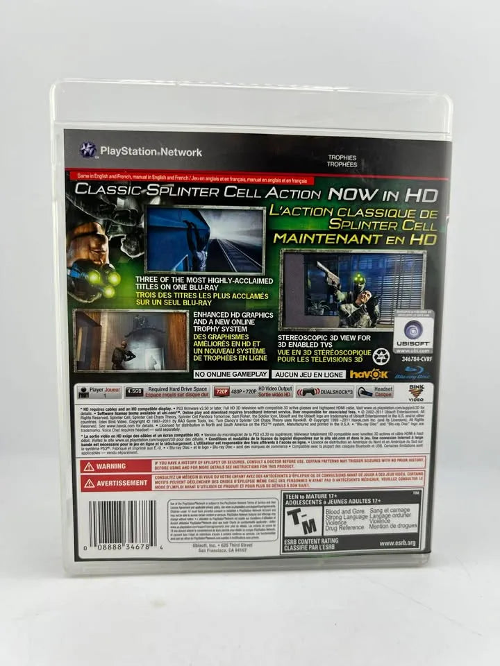 Tom Clancy's Splinter Cell Classic Trilogy HD Playstation 3 PS3