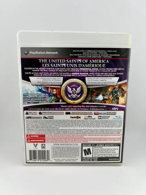 Saints Row IV 4 Commander in Chief Edition Playstation 3 PS3