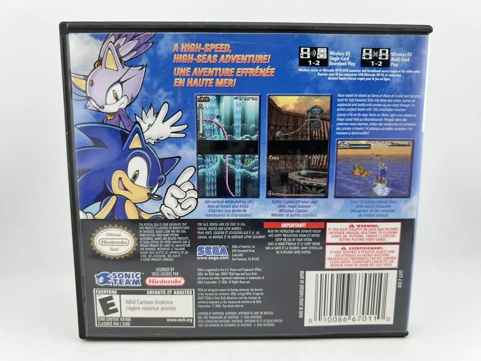Sonic Rush Adventure Nintendo DS