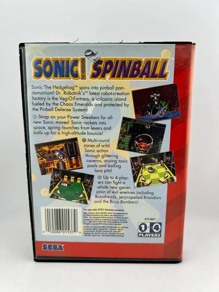 Sonic Spinball Sega Genesis SG
