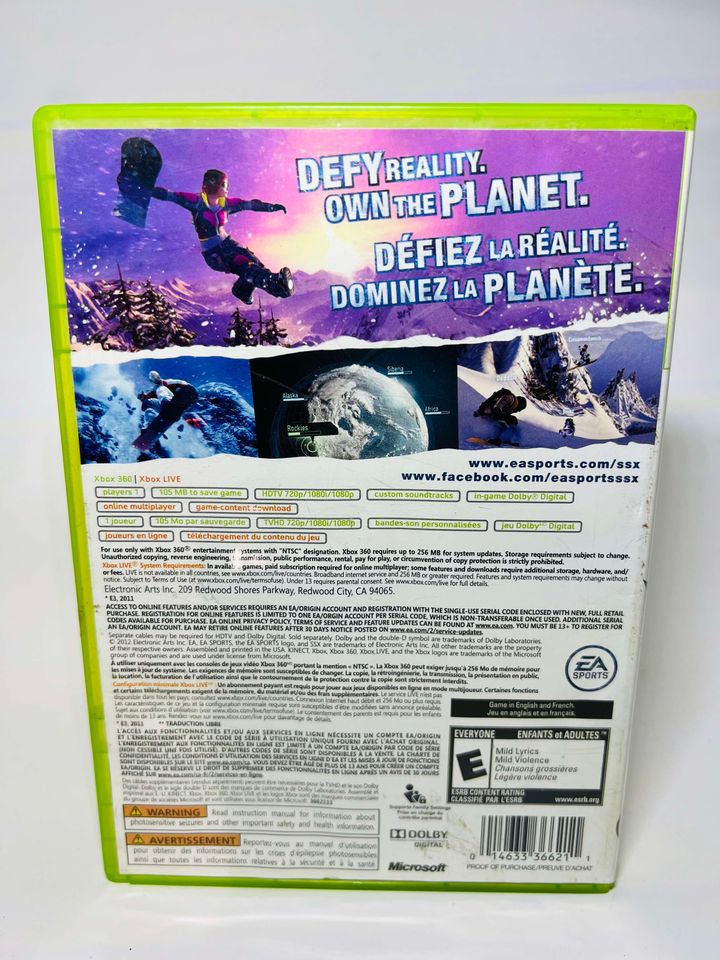 SSX XBOX 360 X360 - jeux video game-x