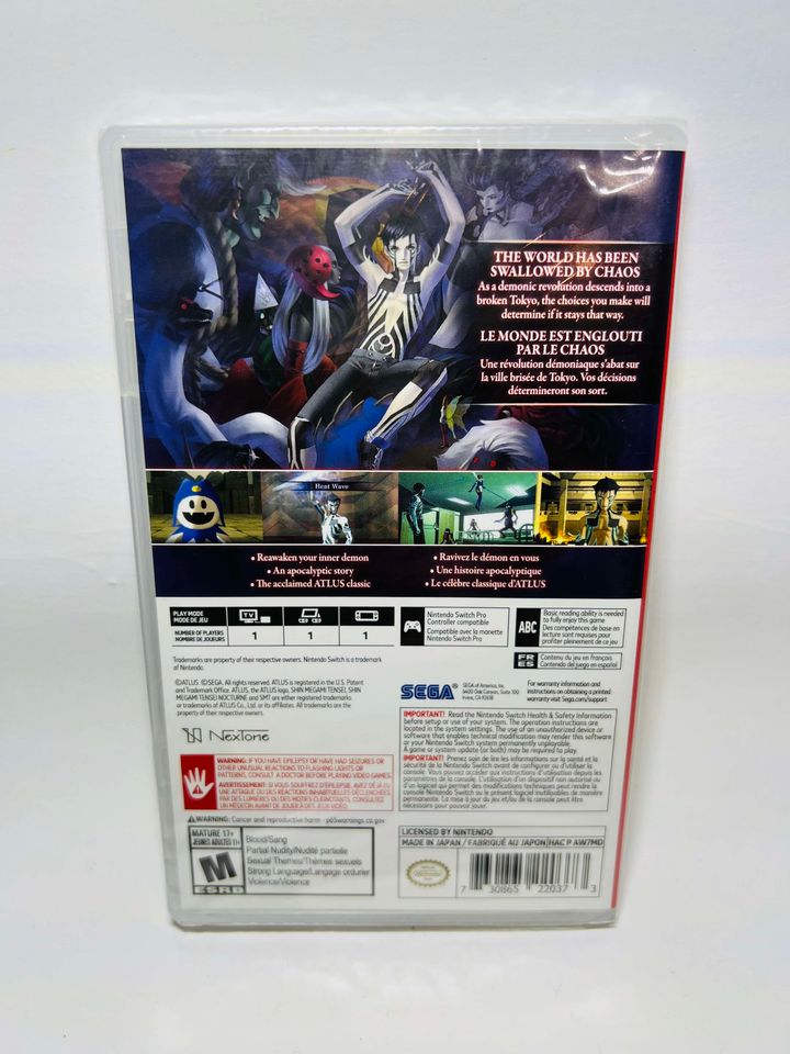 Shin Megami Tensei III 3 : Nocturne HD Remaster NINTENDO SWITCH - jeux video game-x