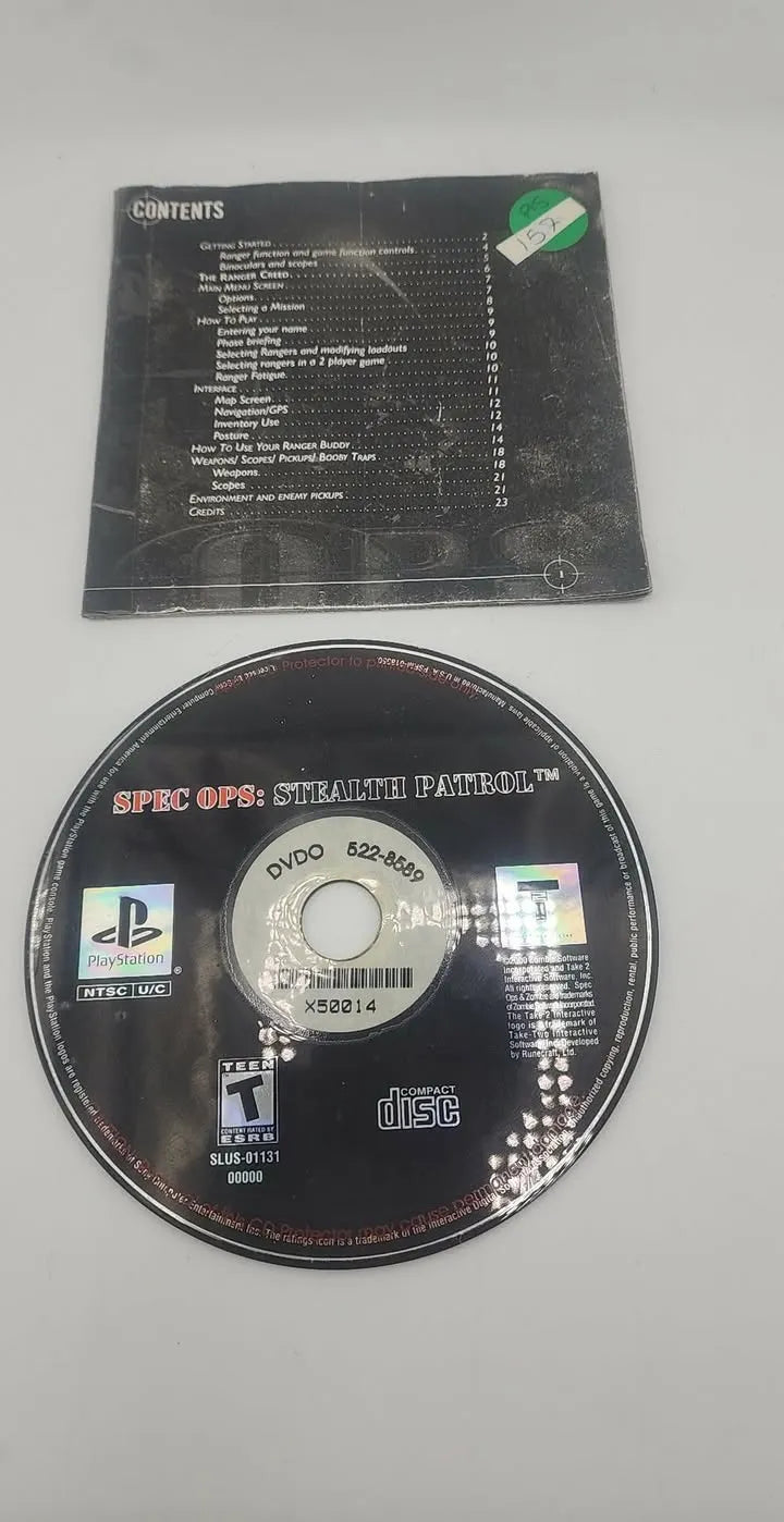 SPEC OPS STEALTH PATROL PLAYSTATION PS1