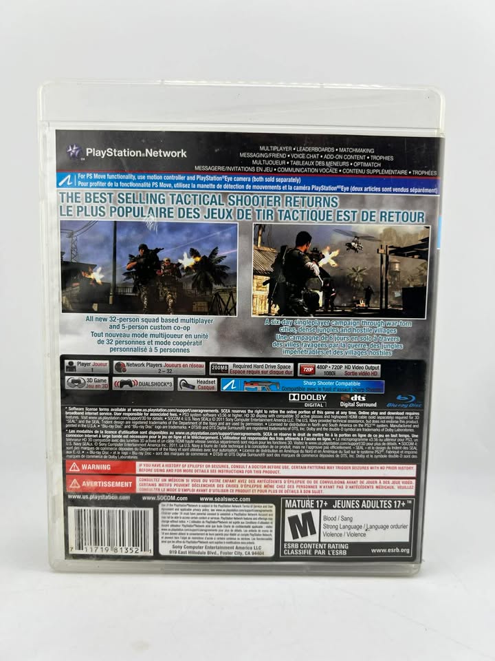 SOCOM 4: U.S. NAVY SEALS (PLAYSTATION 3 PS3)