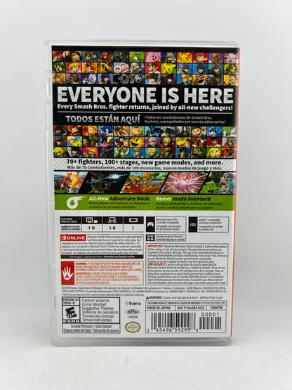Super Smash Bros. Ultimate Nintendo Switch
