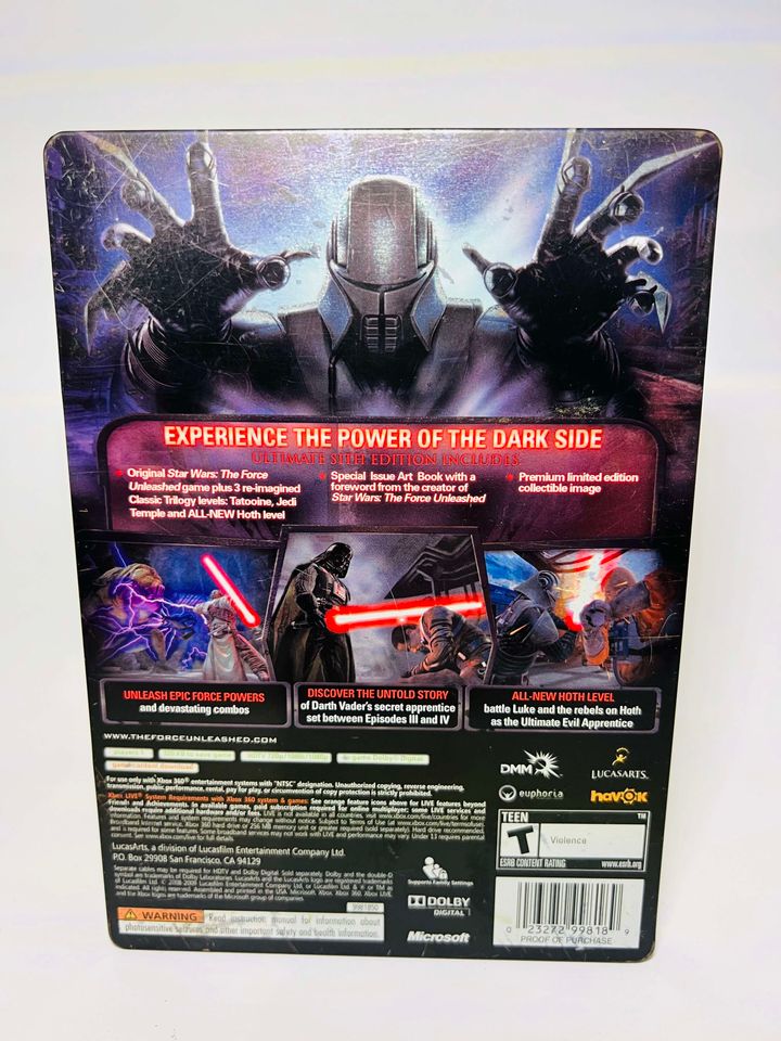 STAR WARS: THE FORCE UNLEASHED ULTIMATE SITH EDITION XBOX 360 X360 - jeux video game-x