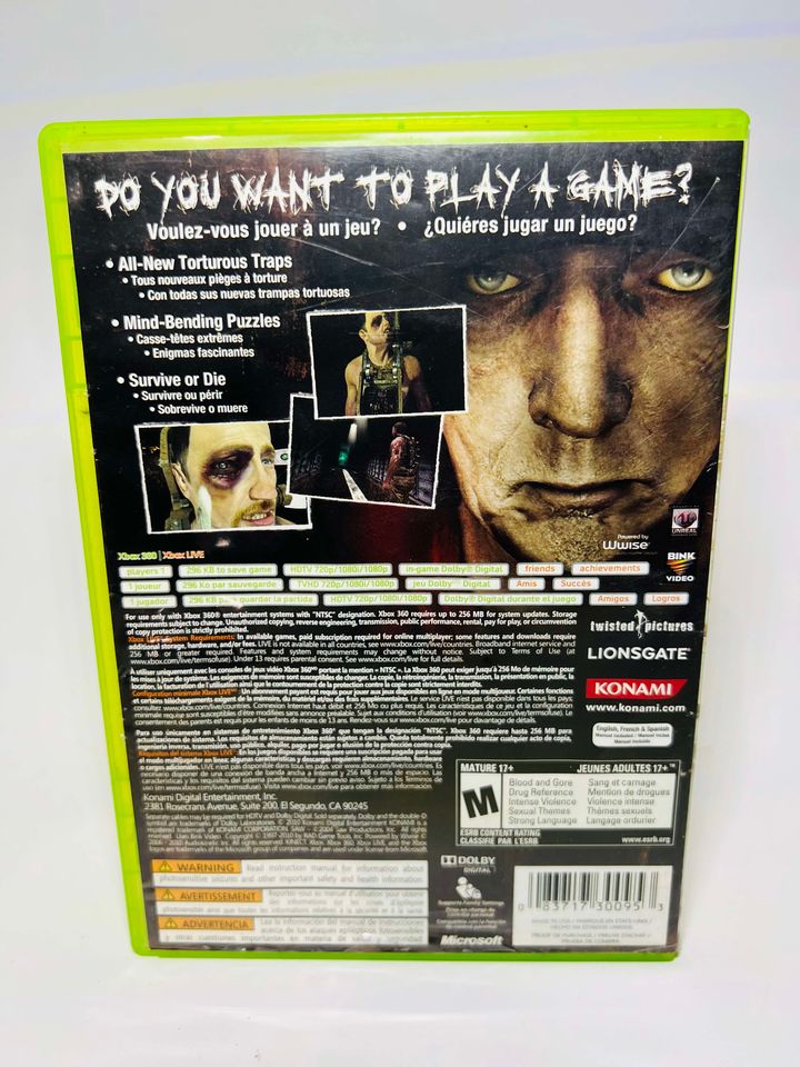 Saw II 2: Flesh & Blood xbox 360 x360 - jeux video game-x