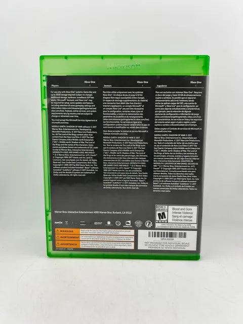 Middle Earth: Shadow of War Xbox One Xone