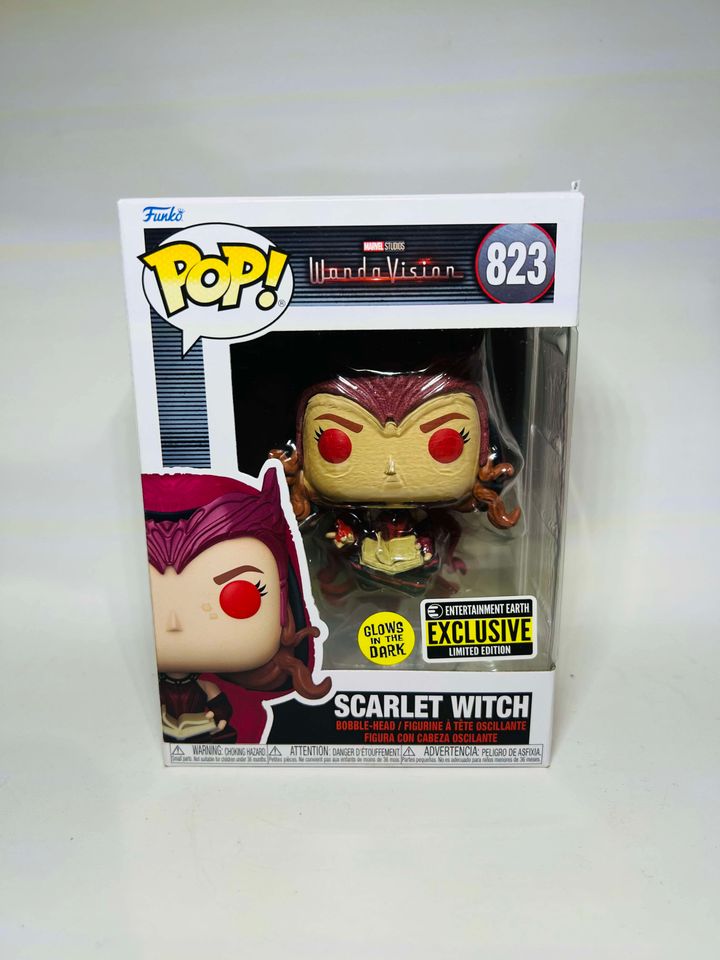 FUNKO POP SCARLET WITCH #823 GLOW IN THE DARK Entertainment Earth exclusive - jeux video game-x