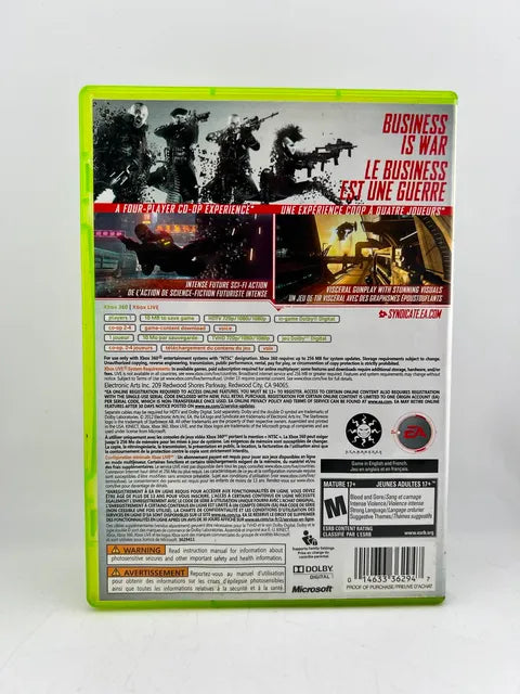 Syndicate Xbox 360 X360