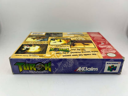 Turok Dinosaur Hunter en caja para Nintendo 64 (N64)