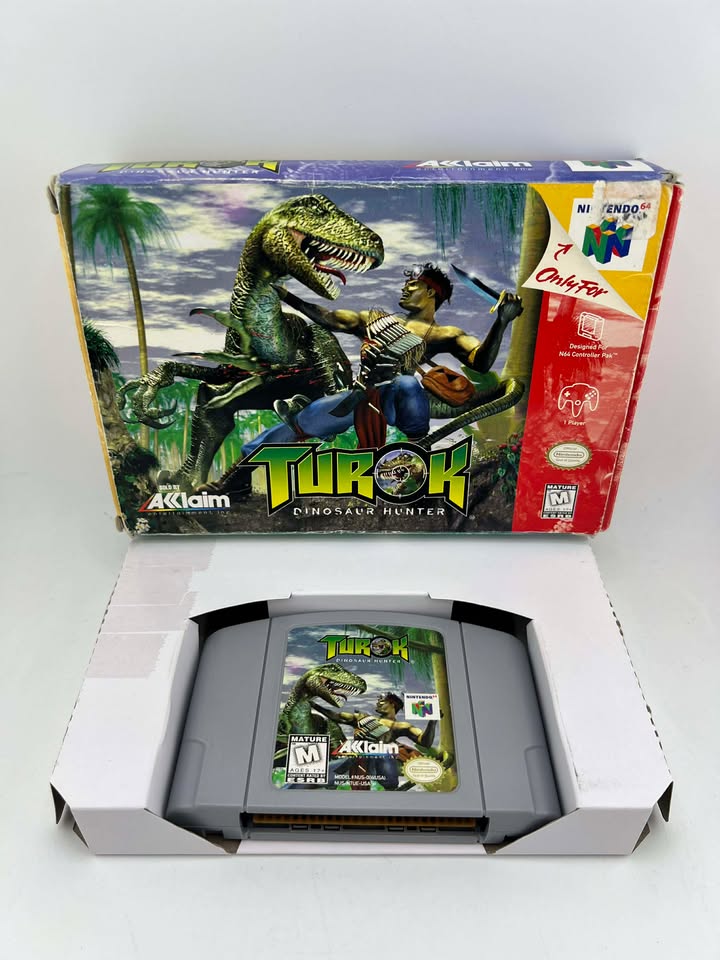 Turok Dinosaur Hunter en caja para Nintendo 64 (N64)