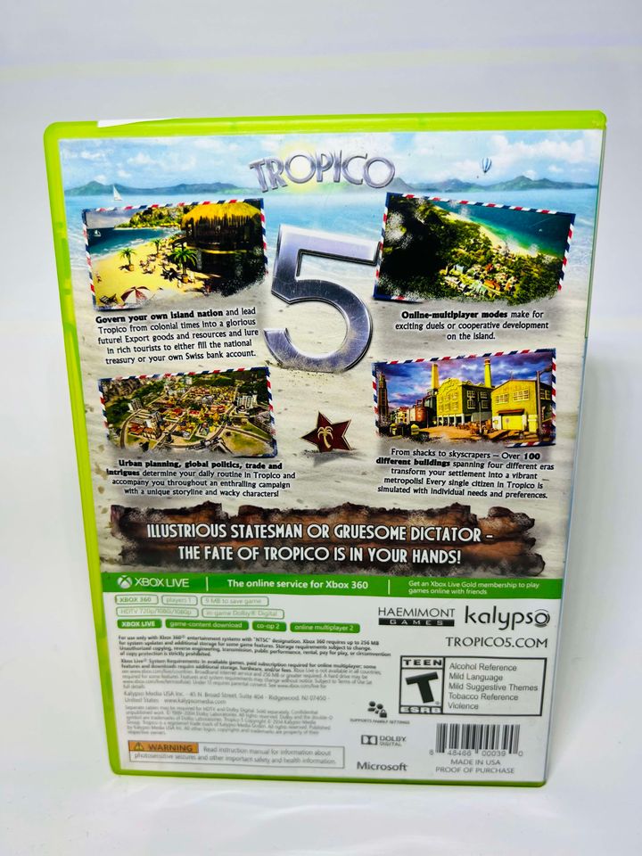 TROPICO 5 (XBOX 360 X360) - jeux video game-x