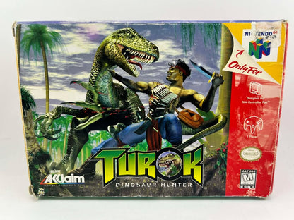 Turok Dinosaur Hunter en caja para Nintendo 64 (N64)