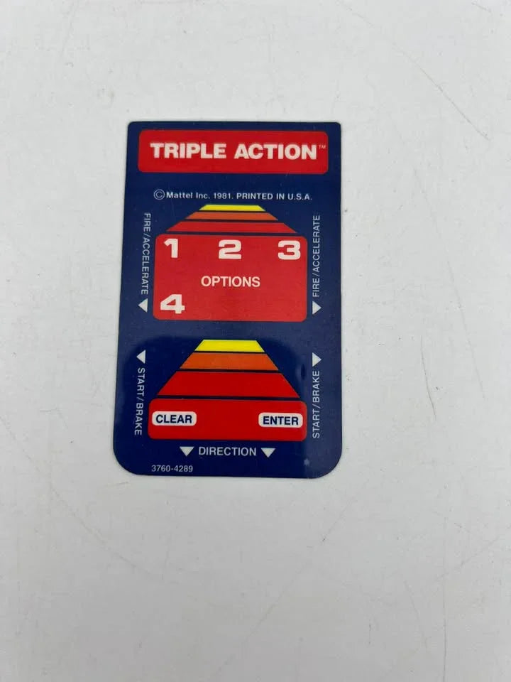 Carte d’overlay Triple Action Intellivision Intel