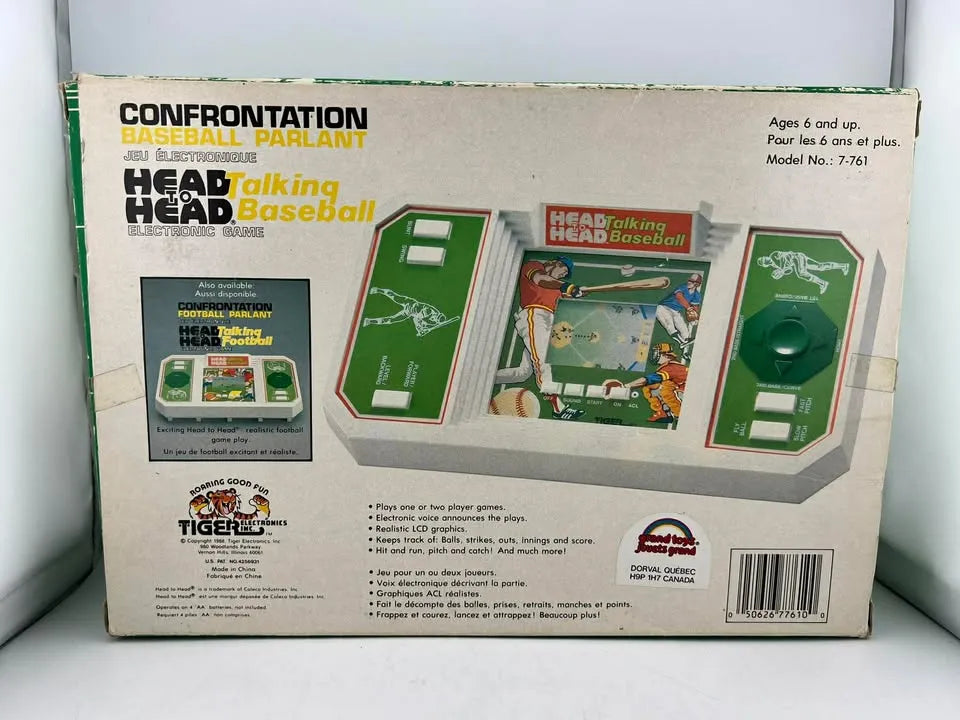 Console Head to Head Talking Baseball Electronic Game Tiger Electronics